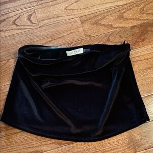 George Black Velvet Mini Skirt